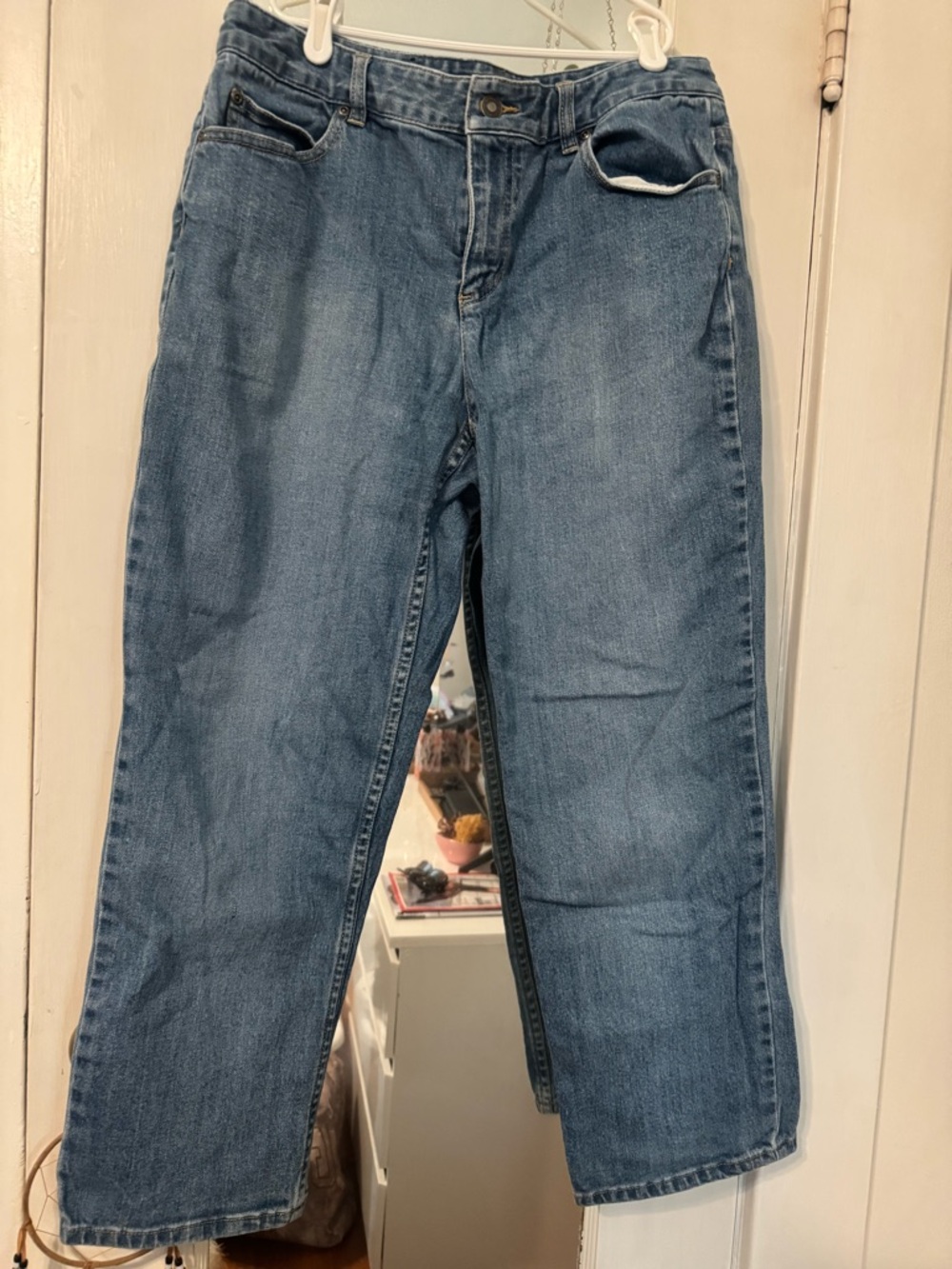 Liz Claiborne Petite 12S Straight Leg Blue Denim Jeans
